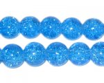 10mm Dark Turquoise Crackle Bead, approx. 22 beads