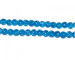 4mm Dark Turquoise Crackle Glass Bead, approx. 105 beads