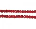 4mm Dark Red Crackle Glass Bead, approx. 105 beads