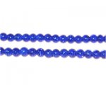 4mm Dark Blue Crackle Glass Bead, approx. 105 beads