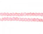4mm Baby Pink Round Crackle Glass Bead, approx. 105 beads