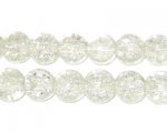 8mm Crystal Round Crackle Glass Bead, approx. 55 beads