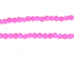 4mm Bubblegum Round Crackle Glass Bead, approx. 105 beads