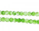 6mm Marble-Style Green Glass Bead, approx. 72 beads 6mm Marble-Style Green Glass Bead, approx. 72 beads