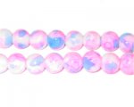 8mm Marble-Style Pink Glass Bead, approx. 52 beads 8mm Marble-Style Pink Glass Bead, approx. 52 beads