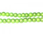 6mm Drizzled Apple Green Bead, approx. 50 beads
