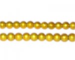 6mm Drizzled Yellow Gold Bead, approx. 50 beads