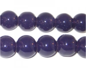 12mm Soft Purple Jade-Style Glass Bead, approx. 18 beads