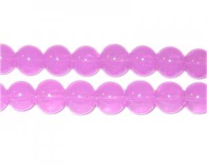 8mm Violet Jade-Style Glass Bead, approx. 55 beads
