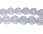 12mm Lavendar Jade-Style Glass Bead, approx. 18 beads