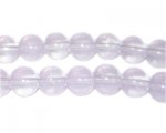 10mm Lavendar Jade-Style Glass Bead, approx. 21 beads