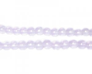 6mm Lavendar Jade-Style Glass Bead, approx. 77 beads