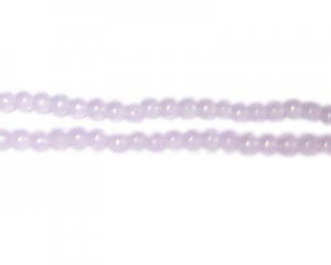 4mm Lavendar Jade-Style Glass Bead, approx. 105 beads