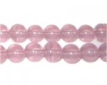 10mm Soft Plum Jade-Style Glass Bead, approx. 21 beads