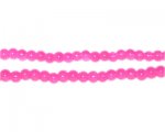 4mm Magenta Jade-Style Glass Bead, approx. 105 beads