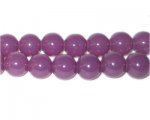 10mm Plum Jade-Style Glass Bead, approx. 21 beads