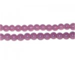 6mm Plum Jade-Style Glass Bead, approx. 77 beads