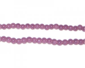 4mm Plum Jade-Style Glass Bead, approx. 105 beads