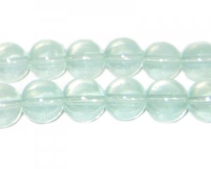 12mm Sea Glass Jade-Style Glass Bead, approx. 18 beads