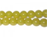 10mm Citrine Jade-Style Glass Bead, approx. 21 beads