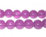 12mm Crimson Jade-Style Glass Bead, approx. 18 beads