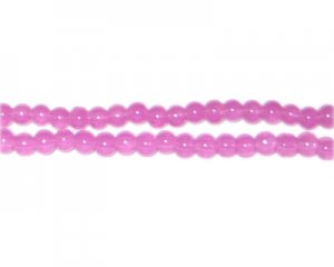 4mm Crimson Jade-Style Glass Bead, approx. 105 beads
