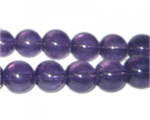 12mm Orchid Jade-Style Glass Bead, approx. 18 beads
