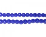 6mm Navy Jade-Style Glass Bead, approx. 71 beads