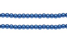 (image for) 6mm Royal Blue Glass Pearl Bead, approx. 78 beads