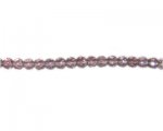 6mm Soft Plum Glass Bead, 10" string 6mm Soft Plum Glass Bead, 10" string