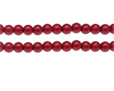 (image for) 8mm Red Glass Pearl Bead, approx. 56 beads