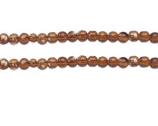 (image for) 6mm Brown Spray Glass Bead, approx. 42 beads