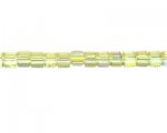 6mm Soft Gold AB Finish Faceted Cube Glass Bead, 13" string 6mm Soft Gold AB Finish Faceted Cube Glass Bead, 13" string