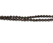 (image for) 6mm Gunmetal Faceted Glass Bead, 12" string