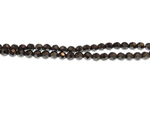 (image for) 6mm Gunmetal Faceted Glass Bead, 12" string