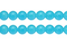 (image for) 12mm Turquoise Jade-Style Glass Bead, approx. 17 beads