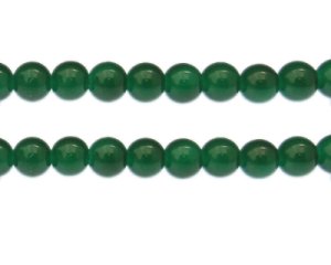 (image for) 10mm Emerald Jade-Style Glass Bead, approx. 21 beads