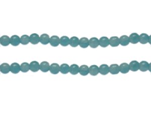 (image for) 6mm Pastel Blue Gemstone-Style Glass Bead, approx. 48 beads