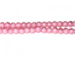 6mm Fuchsia Rustic Glass Pearl Bead, approx. 71 beads