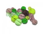 Approx. 1.5 - 2oz. Green/Plum Glass Bead Mix Approx. 1.5 - 2oz. Green/Plum Glass Bead Mix