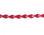 10 x 8mm Red Faceted Drop Bead, 13" string 10 x 8mm Red Faceted Drop Bead, 13" string