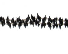 (image for) 8 x 4mm Black Faceted Glass Bead, 20" string, side-drill