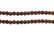 (image for) 6mm Brown Blossom Spray Glass Bead, approx. 48 beads
