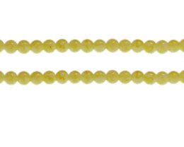 (image for) 6mm Yellow Marble-Style Glass Bead, approx. 68 beads