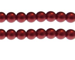(image for) 12mm Strawberry Glass Pearl Bead, approx. 18 beads