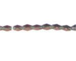 6x3mm Copper Electroplated Tube Glass Bead, 11" string 6x3mm Copper Electroplated Tube Glass Bead, 11" string