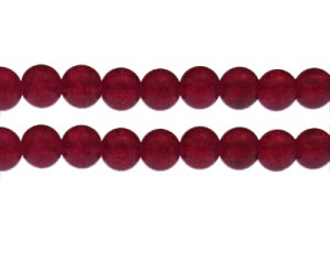 (image for) 10mm Pomegranate Crackle Frosted Glass Bead, approx. 17 beads