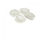 20mm White Foil Flat Round Lampwork Bead, 4 beads 20mm White Foil Flat Round Lampwork Bead, 4 beads
