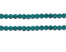 (image for) 6mm Aqua Crackle Frosted Glass Bead, approx. 46 beads