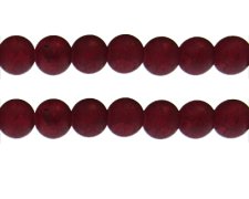 (image for) 12mm Red Crackle Frosted Glass Bead, approx. 14 beads